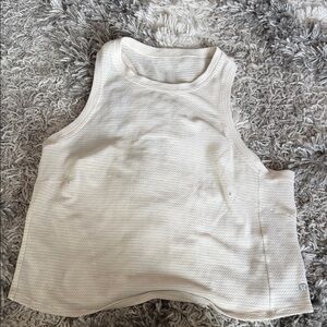 lululemon athletica Cream Textured High-Neck Tank